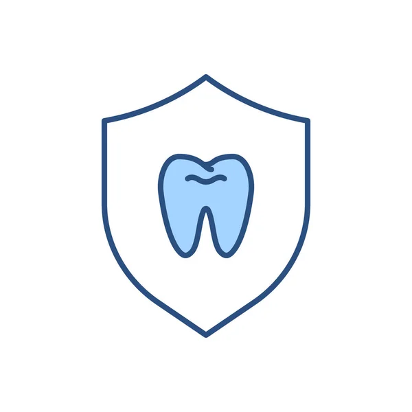 Teeth Protection Related Vector Icon Teeth Protection Sign Isolated White — Stock Vector