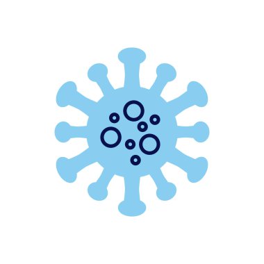 Coronavirus COVID 19 ilgili vektör simgesi. Coronavirus işareti. Virüs beyaz arka planda izole edilmiş. Düzenlenebilir vektör illüstrasyonu