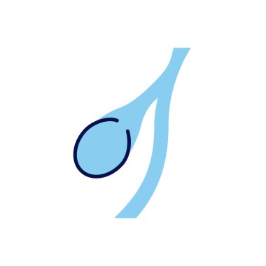 Safra kesesi İlgili Vektör Simgesi. Safra kesesi işareti. Beyaz Arkaplanda İzole Edilmiş