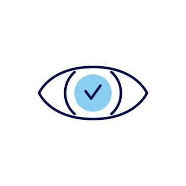 Normal Görüş İnce Çizgi Vektörü Simgesi. Beyaz Arkaplanda Düz Simge İzole Edildi. Düzenlenebilir EPS dosyası. Vektör çizimi. Düzenlenebilir vuruş