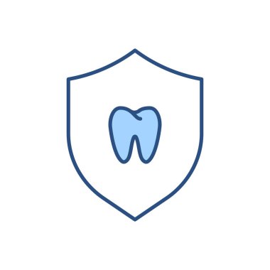 Diş Koruma İlgili Vektör Simgesi. Diş koruma işareti. Beyaz Arkaplanda İzole Edilmiş