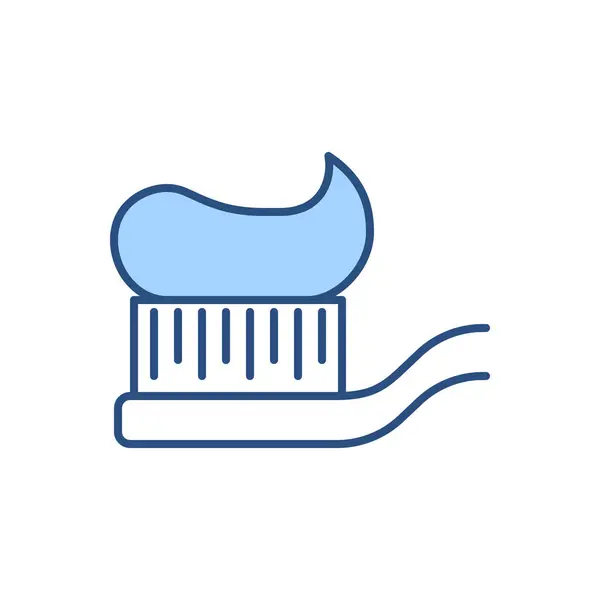 Tooth Brush Ikon Vektor Terkait Tooth Brush Sign Terisolasi Latar - Stok Vektor