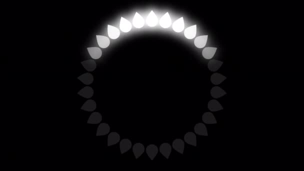 Cirkelvideo Laden Met Glow Loading Animatie Transparante Achtergrond Download Vooruitgang — Stockvideo