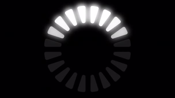 Loading Circle Video Glow Loading Animation Transparent Background Download Progress — Stok video
