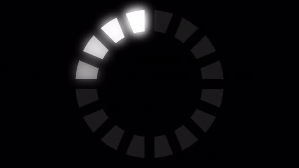 Loading Circle Video Glow Loading Animation Transparent Background Download Progress — 图库视频影像
