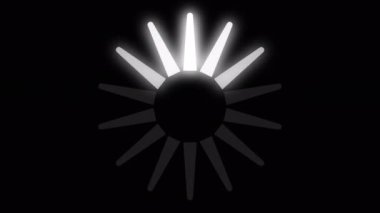Çember Video Parıltısı Yükleniyor. Şeffaf Arkaplanda Animasyon Yükleniyor. İndirme İşlemi, Önyükleyici Animasyon Web Tasarım Şablonu. Alfa Kanalı ile Kusursuz Döngü Canlandırması 4K