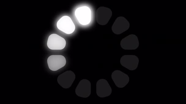 Memuat Video Lingkaran Dengan Cahaya Memuat Animasi Latar Belakang Transparan — Stok Video