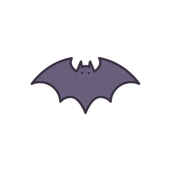 Ícone Vetor Relacionado Morcego Isolado Fundo Branco Ilustração Vetorial Editável —  Vetores de Stock