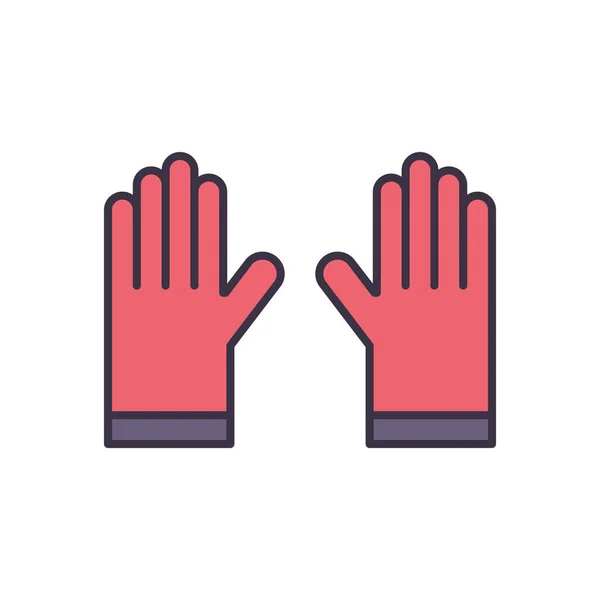 手套相关向量图标 手套标志 因白人背景而被隔离 — 图库矢量图片