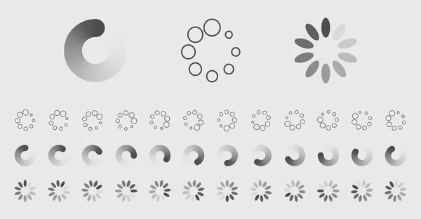 stock vector Circular Loading Buffering Icons Vector Set Video Ready for Animation Gif All Keyframes Frames Bufring Circle Waiting for Connection Buffer Preloader Download Symbol Easy Replace Color