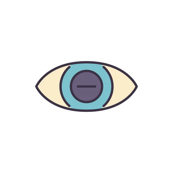 Ikon Garis Vektor Myopia Terkait Terisolasi Latar Belakang Putih Vektor - Stok Vektor