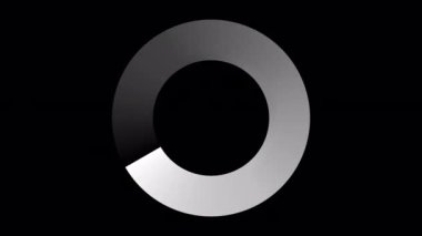 Loading Circle, Video. Loading Animation Icon on Transparent Background. Download Progress, Preloader Animation Web Design Template, Interface Buffering. Seamless Loop Animation 4K with Alpha Channel