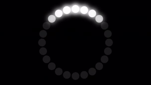 Laddar Cirkelvideo Med Glöd Laddar Animation Transparent Bakgrund Ladda Ner — Stockvideo