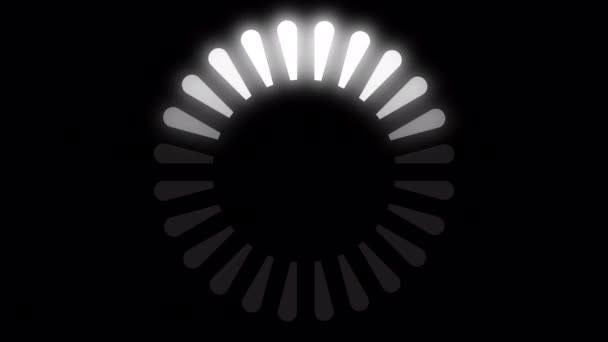 Carregando Vídeo Círculo Com Brilho Carregando Animação Fundo Transparente Baixar — Vídeo de Stock