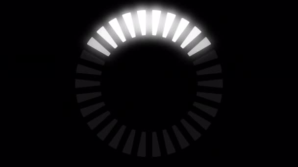 Loading Circle Video Glow Loading Animation Transparent Background Download Progress — Vídeos de Stock