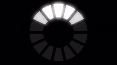 Loading Circle Video with Glow. Loading Animation on Transparent Background. Download Progress, Preloader Animation Web Design Template. Seamless Loop Animation 4K with Alpha Channel