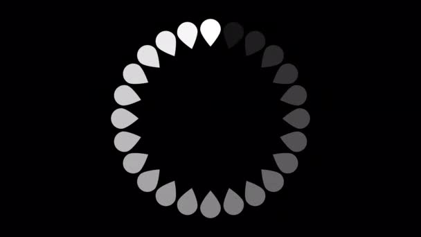 Loading Circle Video Loading Animation Icon Transparent Background Download Progress — Stok video