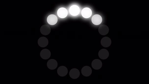 Loading Circle Video Glow Loading Animation Transparent Background Download Progress — Vídeo de stock