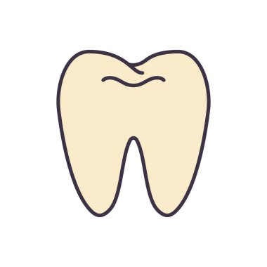 Diş Vektörü Simgesi. Diş İşareti. Beyaz Arka plan 'da izole edilmiş. Vektör illüstrasyonu
