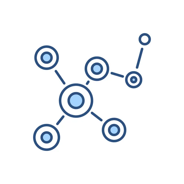 Molekülbezogenes Vektorsymbol Molekülzeichen Vereinzelt Auf Weißem Hintergrund Editierbare Vektorabbildung — Stockvektor