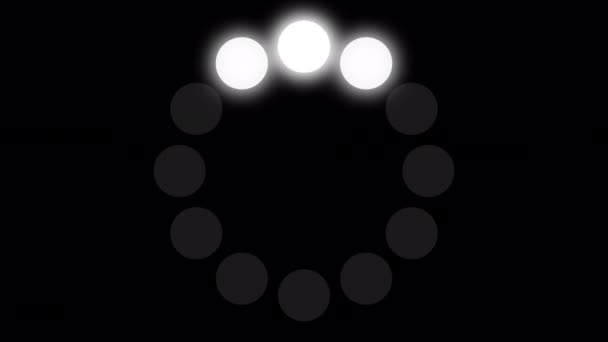 Loading Circle Video Glow Loading Animation Transparent Background Download Progress — ストック動画