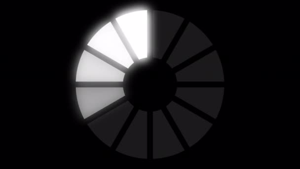 Das Laden Von Circle Video Mit Glow Animation Auf Transparentem — Stockvideo