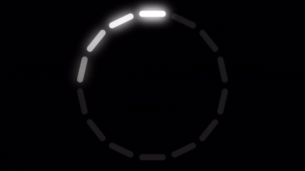 Загрузка Кругового Видео Сиянием Загрузка Анимации Прозрачном Фоне Progress Шаблон — стоковое видео