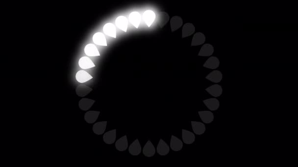 Das Laden Von Circle Video Mit Glow Animation Auf Transparentem — Stockvideo
