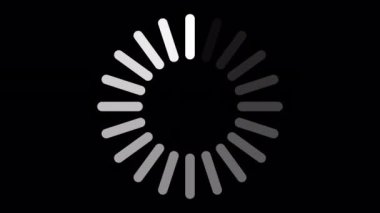 Loading Circle, Video. Loading Animation Icon on Transparent Background. Download Progress, Preloader Animation Web Design Template, Interface Buffering. Seamless Loop Animation 4K with Alpha Channel