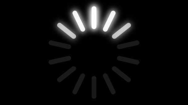Loading Circle Video Glow Loading Animation Transparent Background Download Progress — Vídeo de stock