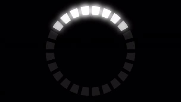 Loading Circle Video Glow Loading Animation Transparent Background Download Progress — Video Stock