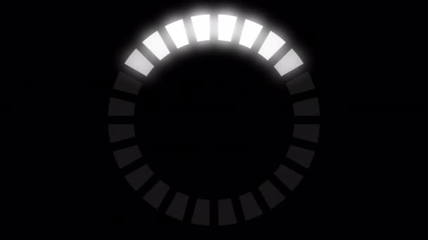 Loading Circle Video Glow Loading Animation Transparent Background Download Progress — Vídeo de Stock