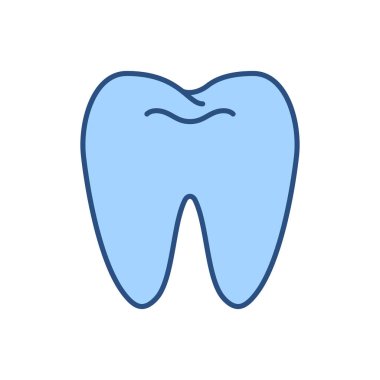 Diş Vektörü Simgesi. Diş İşareti. Beyaz Arka plan 'da izole edilmiş. Vektör illüstrasyonu