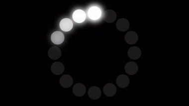 Loading Circle Video with Glow. Loading Animation on Transparent Background. Download Progress, Preloader Animation Web Design Template. Seamless Loop Animation 4K with Alpha Channel