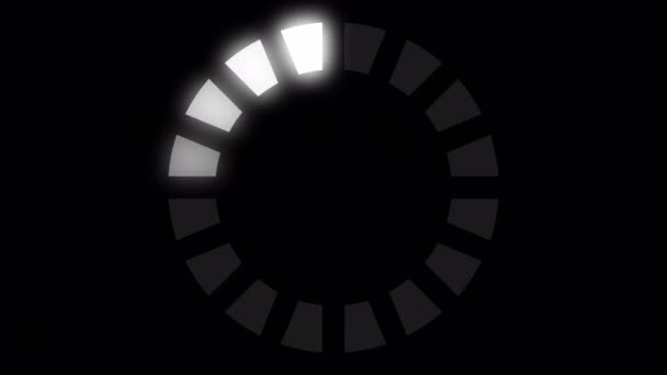 Loading Circle Video Glow Loading Animation Transparent Background Download Progress — Vídeo de Stock
