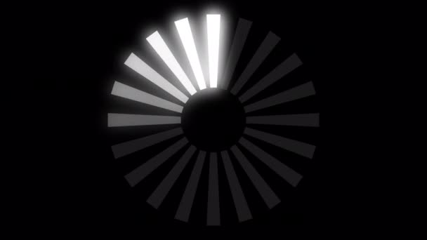 Loading Circle Video Glow Loading Animation Transparent Background Download Progress — Vídeos de Stock