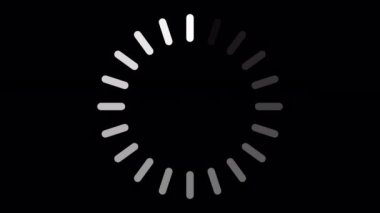  Loading Circle, Video. Loading Animation Icon on Transparent Background. Download Progress, Preloader Animation Web Design Template, Interface Buffering. Seamless Loop Animation 4K with Alpha Channel