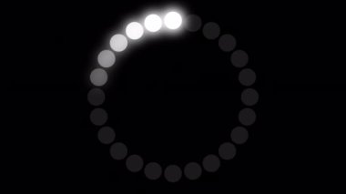 Loading Circle Video with Glow. Loading Animation on Transparent Background. Download Progress, Preloader Animation Web Design Template. Seamless Loop Animation 4K with Alpha Channel