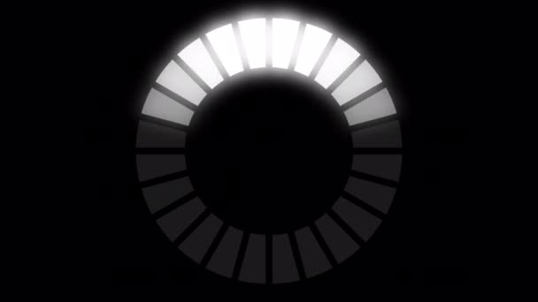 Loading Circle Video Glow Loading Animation Transparent Background Download Progress — Wideo stockowe