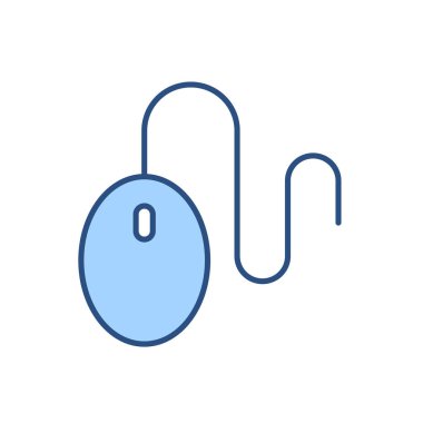 Bilgisayar Fare ilgili vektör simgesi. Beyaz arka planda izole edilmiş. Vektör illüstrasyonu