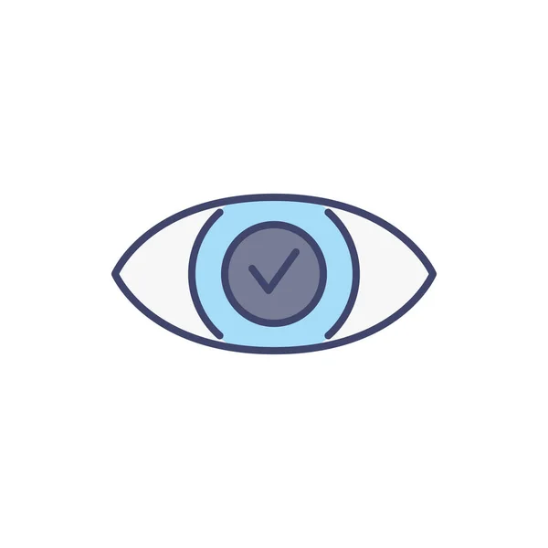 Normal Vision Thin Line Vector Icon Flaches Symbol Isoliert Auf — Stockvektor
