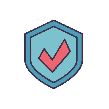 Koruyucu vektör simgesi. Beyaz arka planda izole edilmiş. Vektör illüstrasyonu