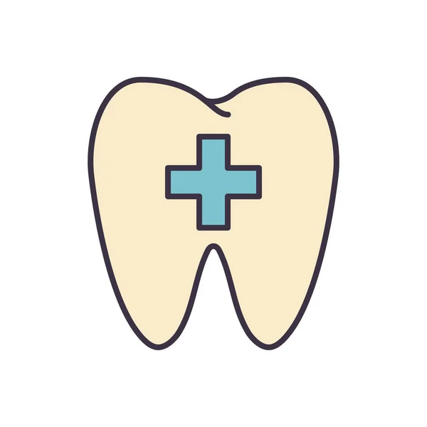 Δόντι Σταυρό Σχετικό Εικονίδιο Διάνυσμα Απομονωμένο Λευκό Φόντο — Διανυσματικό Αρχείο