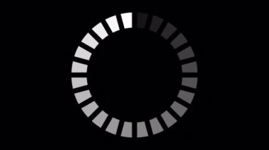 Loading Circle, Video. Loading Animation Icon on Transparent Background. Download Progress, Preloader Animation Web Design Template, Interface Buffering. Seamless Loop Animation 4K with Alpha Channel