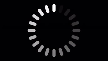 Loading Circle, Video. Loading Animation Icon on Transparent Background. Download Progress, Preloader Animation Web Design Template, Interface Buffering. Seamless Loop Animation 4K with Alpha Channel