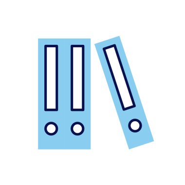 Ofis dizinleri ile ilgili vektör simgesi. Beyaz arka planda izole edilmiş. Vektör illüstrasyonu