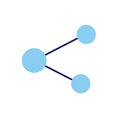 İlgili vektör simgesini paylaş. Beyaz arka planda izole edilmiş. Vektör illüstrasyonu