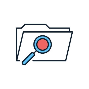 Dizin bağlantılı vektör simgesini ara. Beyaz arka planda izole edilmiş. Vektör illüstrasyonu