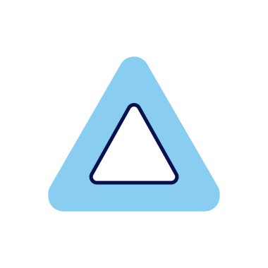 Üçgen bağlantılı vektör simgesi. Beyaz arka planda izole edilmiş. Vektör illüstrasyonu