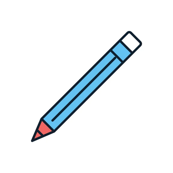 Bleistift Bezogenes Vektor Symbol Vereinzelt Auf Weißem Hintergrund Vektorillustration — Stockvektor